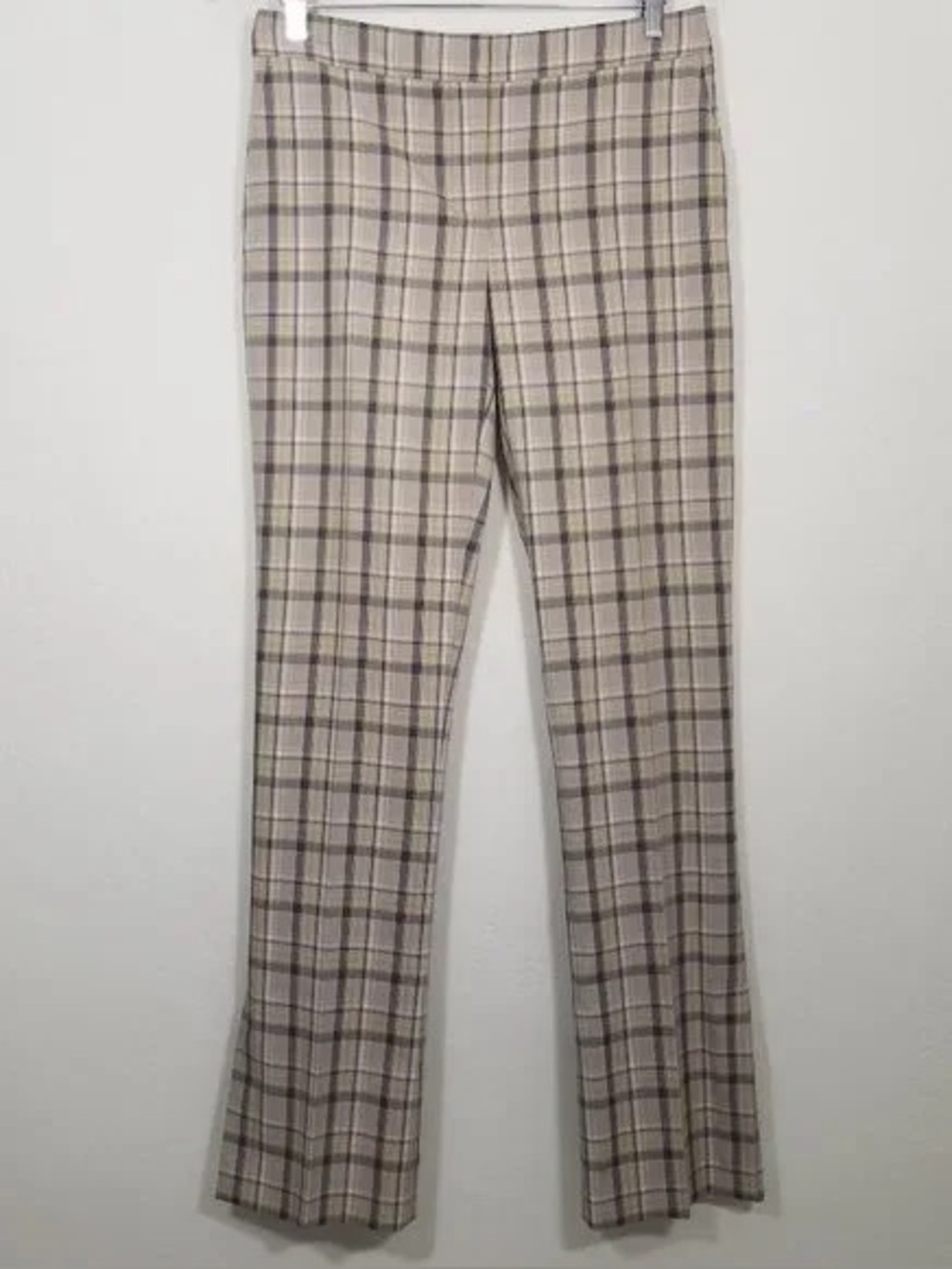 ZARA PLAID SPLIT HEM PANTS